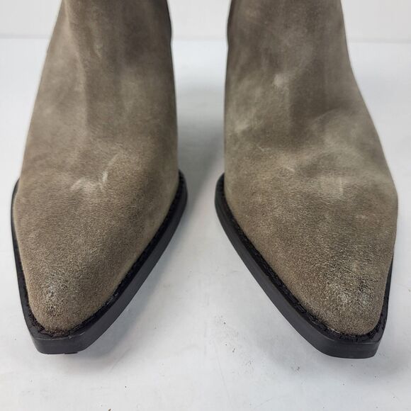 Sam Edelman Jane Desert Olive Suede Ankle Booties Size 8M - Picture 6 of 11